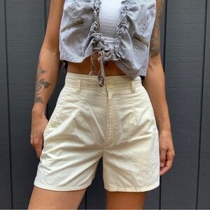 SOLD!!Vintage Pheasant Hill pale yellow high-rise shorts Sz 9